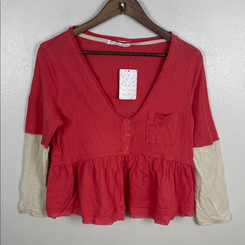NEW - Free People Heart of Mine Colorblock Top